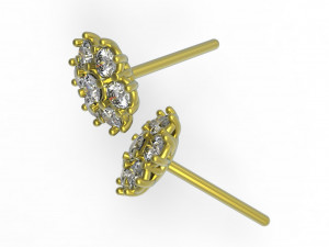 Flower earing Modèle 3D