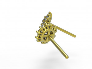 Flower earing Modèle 3D