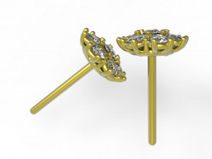 Flower earing Modèle 3D