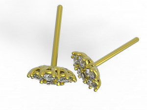 Flower earing Modèle 3D