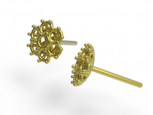 Flower earing Modèle 3D