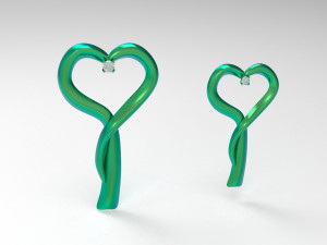hearts pendant 3D Модель