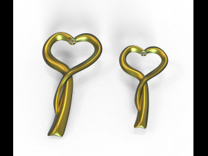 hearts pendant 3D Модель