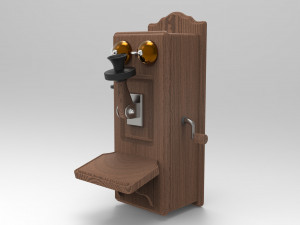 antique wall phone 3D Model