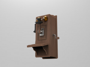 antique wall phone 3D Model