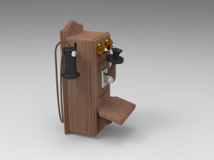 antique wall phone 3D Model