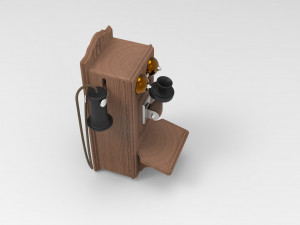 antique wall phone 3D Model