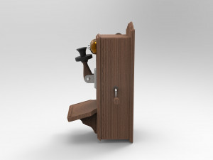 antique wall phone 3D Model