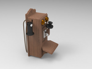 antique wall phone 3D Model