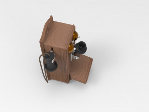 antique wall phone 3D Model