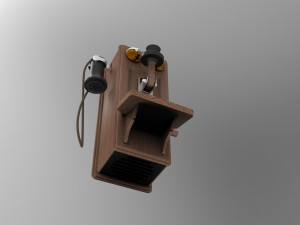 antique wall phone 3D Model
