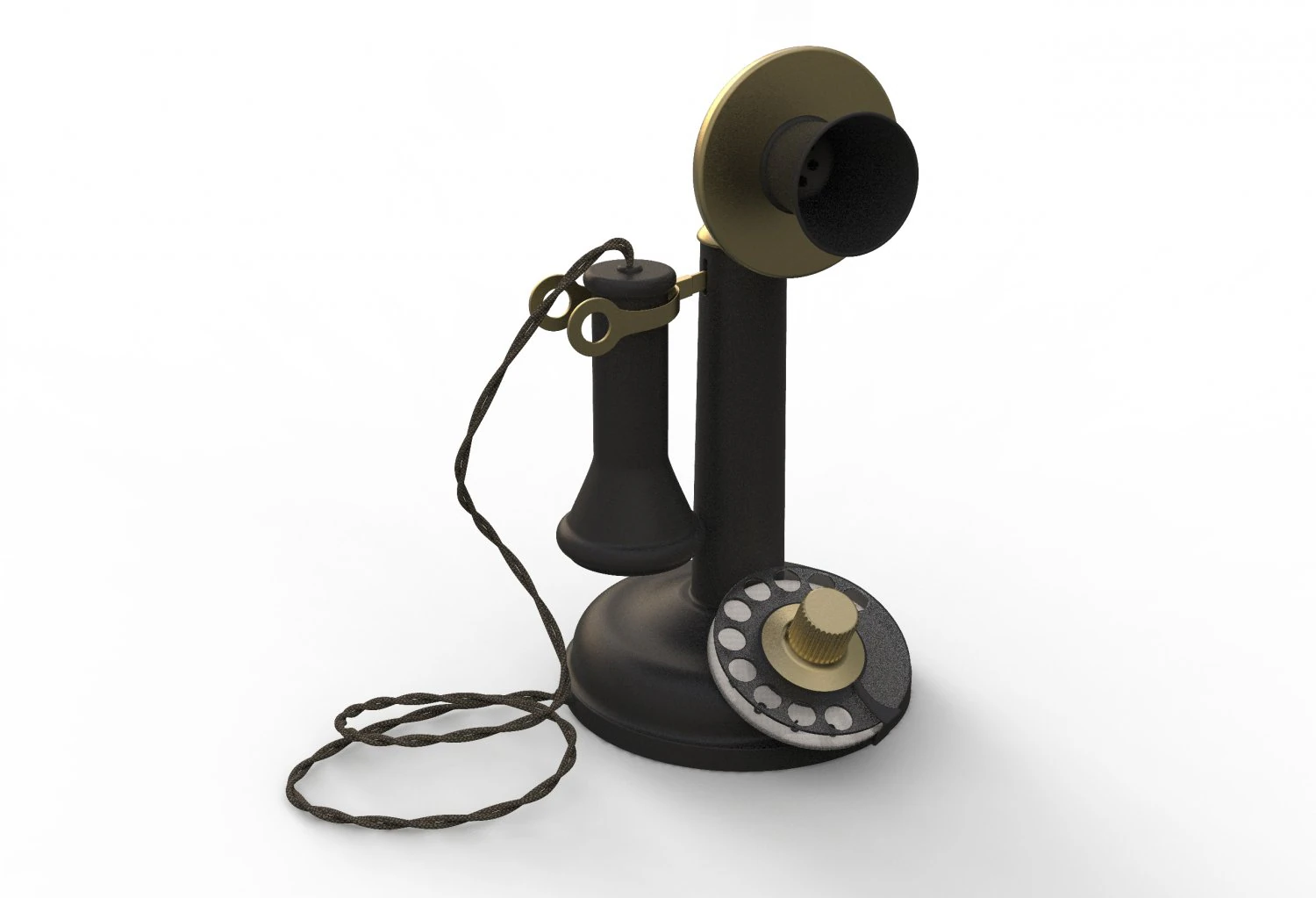 antique ancient table phone 3D Model .c4d .max .obj .3ds .fbx .stl .blend 