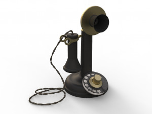 antique ancient table phone Modelo 3D