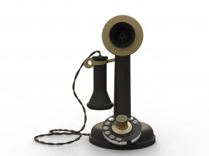 antique ancient table phone 3D Model