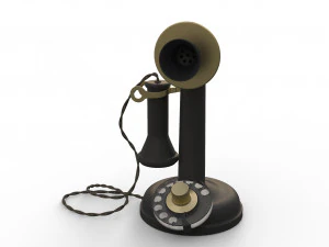 antique ancient table phone 3D Model