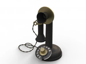 antique ancient table phone 3D Model