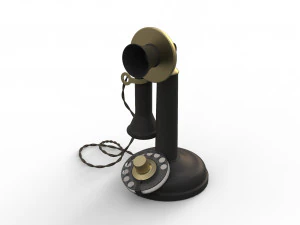antique ancient table phone 3D Model