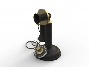 antique ancient table phone 3D Model