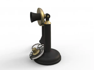 antique ancient table phone 3D Model