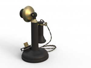 antique ancient table phone 3D Модель