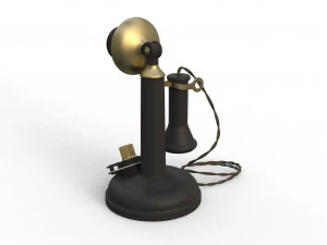 antique ancient table phone 3D Model