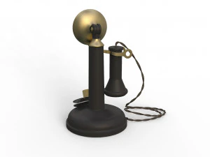 antique ancient table phone 3D Model