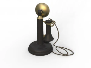 antique ancient table phone 3D Model