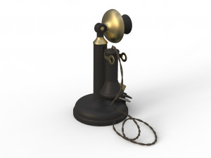 antique ancient table phone 3D Модель