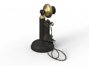 antique ancient table phone 3D Model