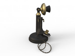 antique ancient table phone 3D Модель