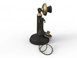 antique ancient table phone 3D Model