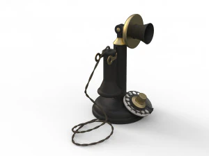 antique ancient table phone 3D Model