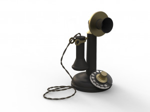 antique ancient table phone 3D Модель