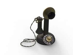 antique ancient table phone 3D Model