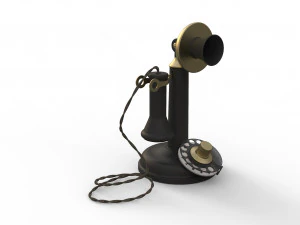 antique ancient table phone 3D Model