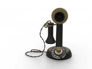 antique ancient table phone 3D Model