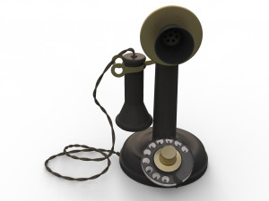 antique ancient table phone 3D Модель