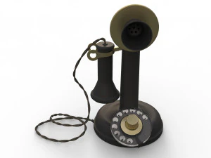 antique ancient table phone 3D Model