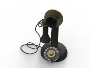 antique ancient table phone 3D Model