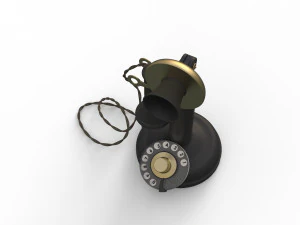 antique ancient table phone 3D Model