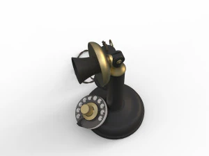 antique ancient table phone 3D Model