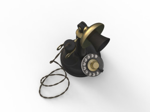 antique ancient table phone 3D Модель
