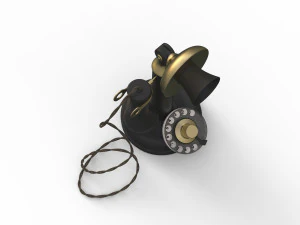 antique ancient table phone 3D Model