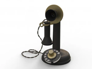 antique ancient table phone 3D Model