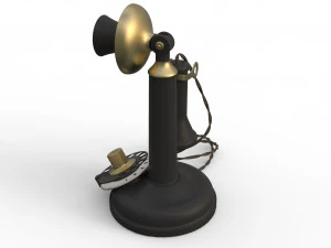 antique ancient table phone 3D Model