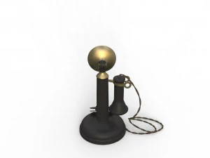 antique ancient table phone 3D Model