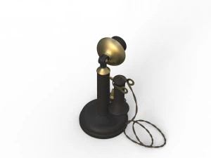 antique ancient table phone 3D Model