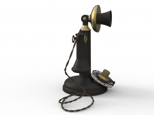 antique ancient table phone 3D Модель