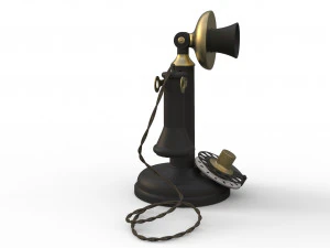 antique ancient table phone 3D Model