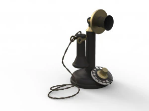 antique ancient table phone 3D Model